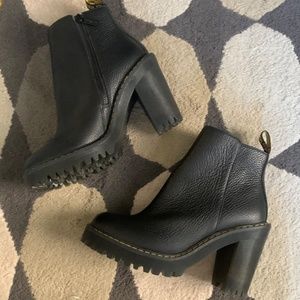 Dr. Martens Magdalena Boot - Black Pebble Leather
